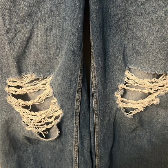 Divided blue jeans distress oversize wide leg grunge y2k retro - Picture 3 of 9